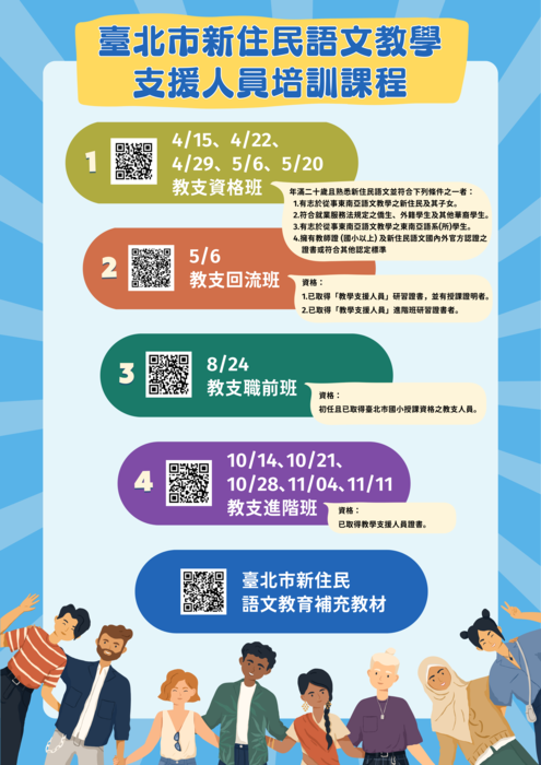 臺北市新住民語文教學支援人員培訓課程